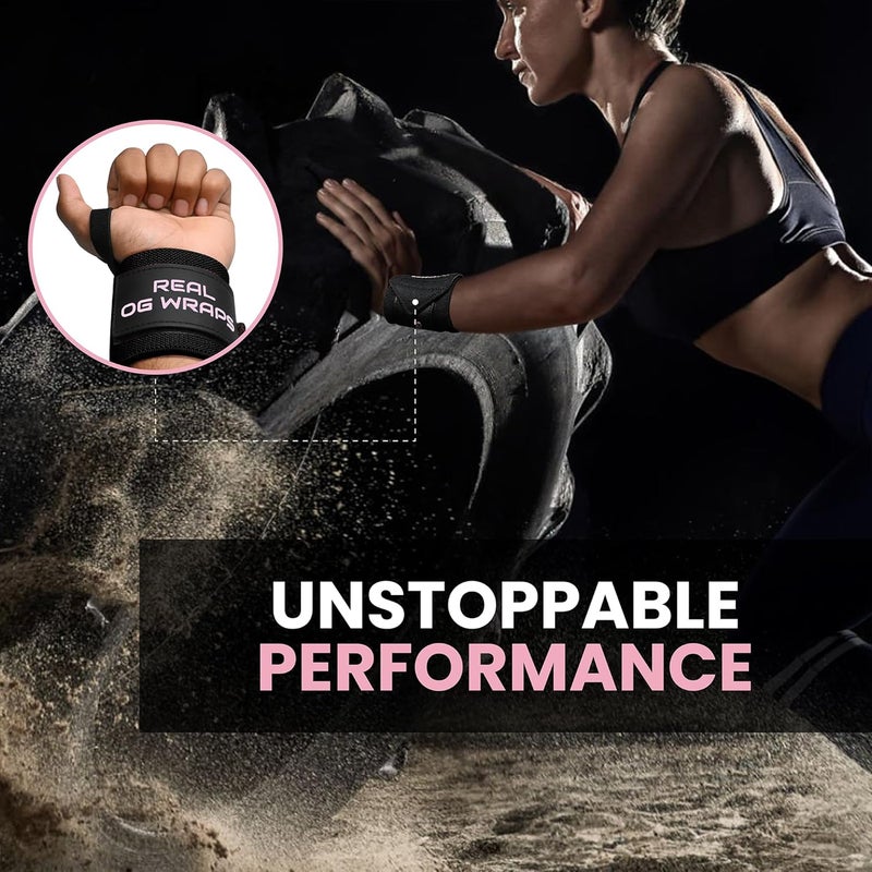 OUTRAGEAR 18" OG-Grade Wrist Wraps for Weightlifting – Heavy Duty Wrist Support with Thumb Loop & Lockdown Strap – Wrist Straps for Powerlifting, Bench Press & Gym Training - Image 4